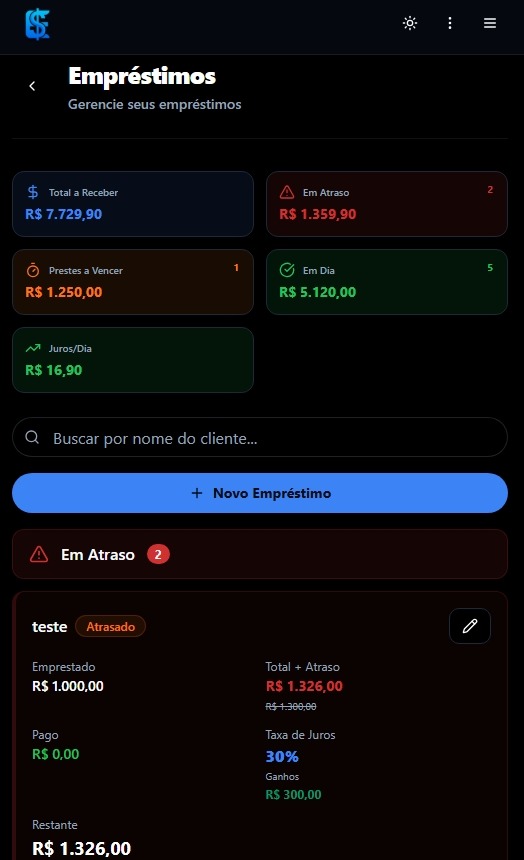 Lista de Empréstimos
